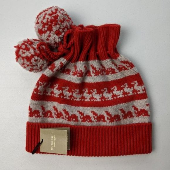 Burberry | Wool & Cashmere Pom Pom Beanie - Picture 1 of 1